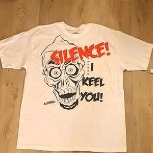 Mens Jeff Dunham Shirt Size Medium White Silence I Keel You Comedy Funny XL